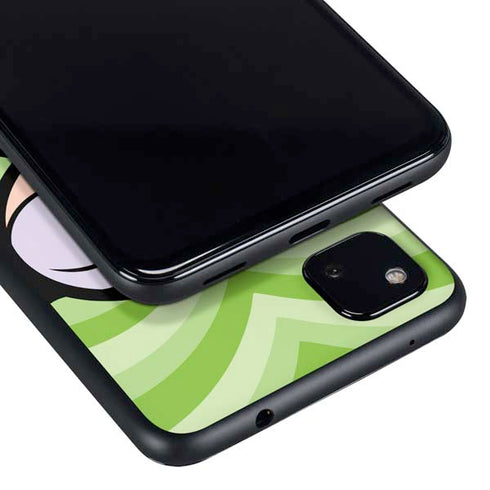 Cartoon Network Powerpuff Girls Buttercup Green Hearts Google Pixel 4a Skin